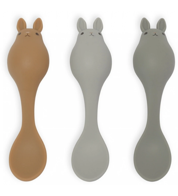 Konges Sløjd 3 Pack Baby Spoon Bunny