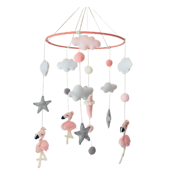 Pink Flamingo Crib Mobile