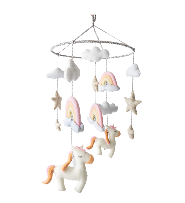Unicorn Rainbow Pastel Crib Mobile