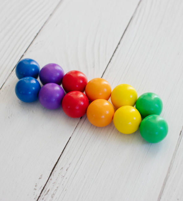 Connetix Tiles | 12 Piece Rainbow Replacement Ball Pack