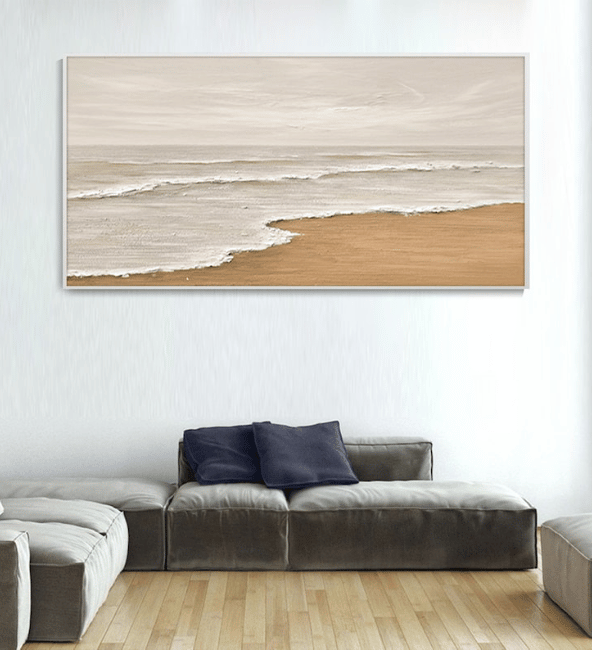 Waves Abstract Modern Ocean Texture Artwork