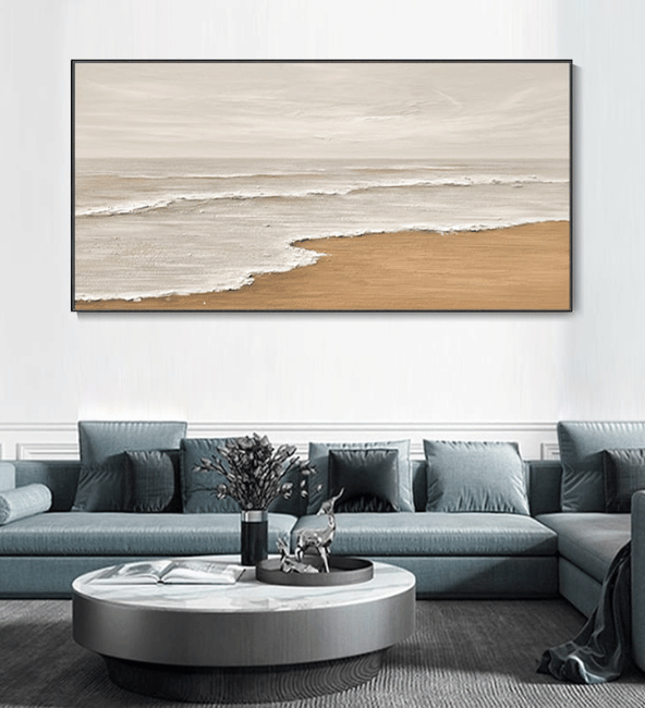 Waves Abstract Modern Ocean Texture Artwork