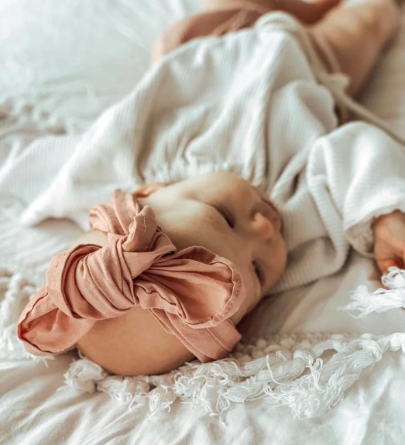 Dusty Pink Fabric Topknot