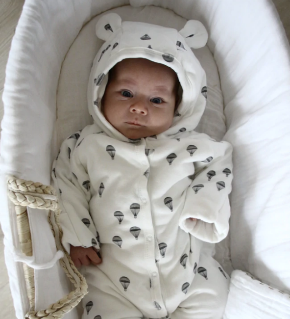 Konges Sløjd New Born Onesie with Hood - Parachute